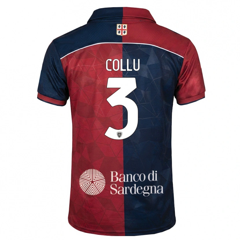 Danxen Hombre Camiseta Davide Collu #3 Burdeos Azul Real 1ª Equipación 2026/27 La Camisa