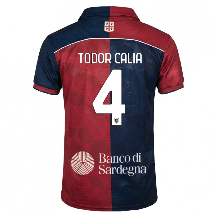 Danxen Hombre Camiseta Francesco Todor Calia #4 Burdeos Azul Real 1ª Equipación 2026/27 La Camisa