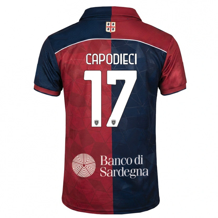 Danxen Hombre Camiseta Loris Capodieci #17 Burdeos Azul Real 1ª Equipación 2026/27 La Camisa