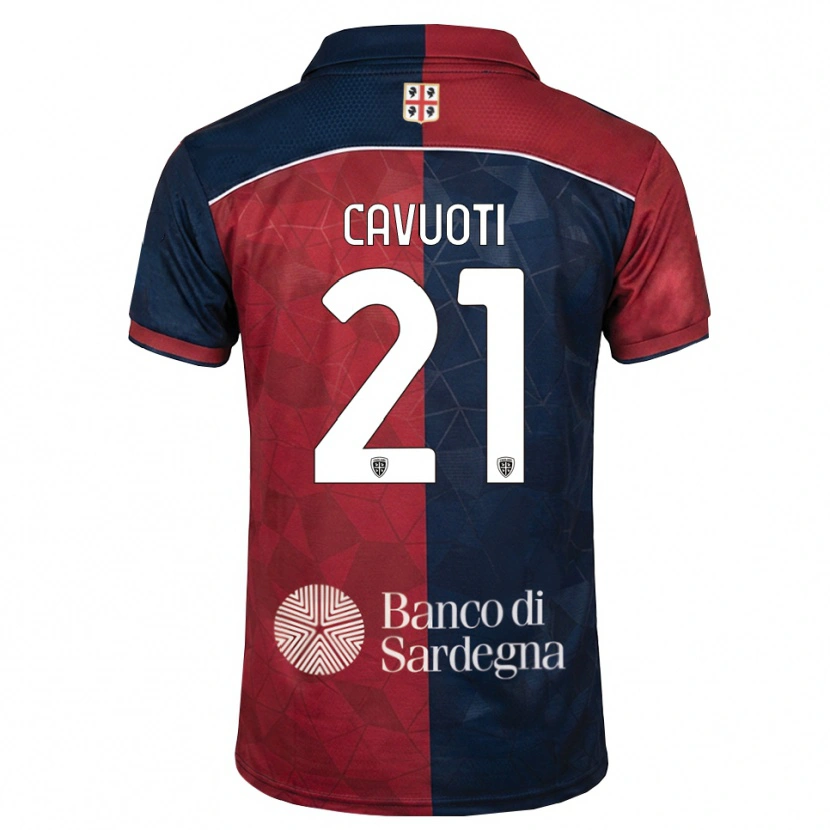 Danxen Hombre Camiseta Nicolò Cavuoti #21 Burdeos Azul Real 1ª Equipación 2026/27 La Camisa
