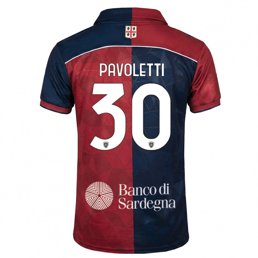 Danxen Hombre Camiseta Leonardo Pavoletti #30 Burdeos Azul Real 1ª Equipación 2026/27 La Camisa