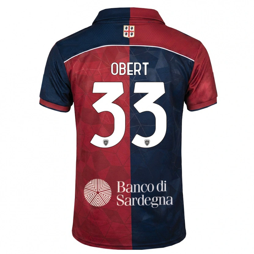 Danxen Hombre Camiseta Adam Obert #33 Burdeos Azul Real 1ª Equipación 2026/27 La Camisa