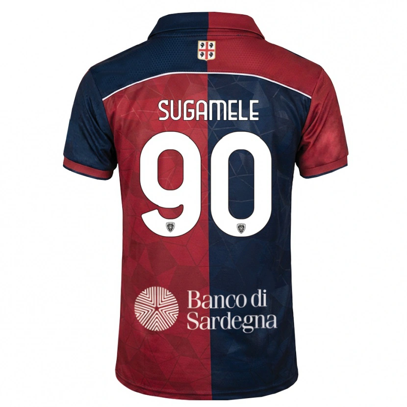 Danxen Hombre Camiseta Alessandro Sugamele #90 Burdeos Azul Real 1ª Equipación 2026/27 La Camisa