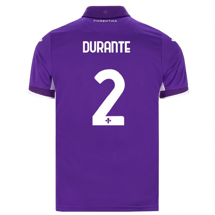 Danxen Hombre Camiseta Francesca Durante #2 Morado Blanco Rosa 1ª Equipación 2026/27 La Camisa