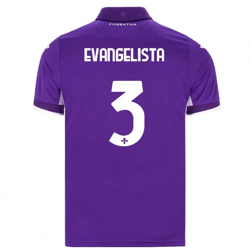 Danxen Hombre Camiseta Carlo Evangelista #3 Morado Blanco Rosa 1ª Equipación 2026/27 La Camisa