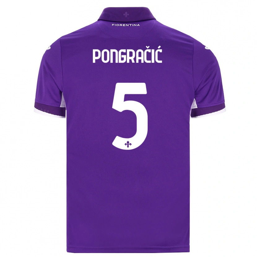 Danxen Hombre Camiseta Marin Pongracic #5 Morado Blanco Rosa 1ª Equipación 2026/27 La Camisa