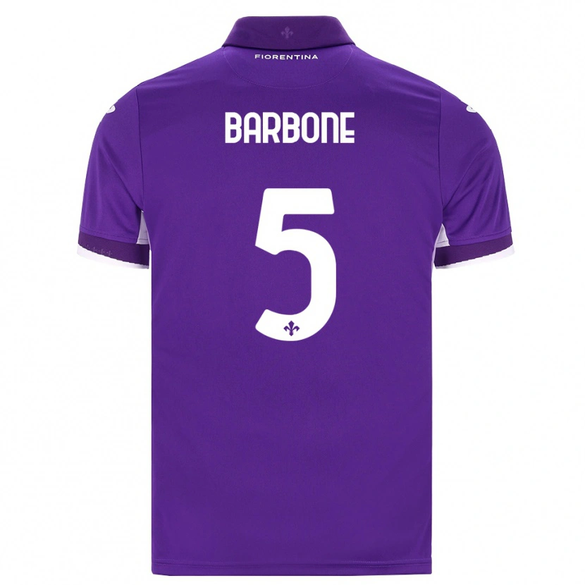Danxen Hombre Camiseta Mattia Barbone #5 Morado Blanco Rosa 1ª Equipación 2026/27 La Camisa