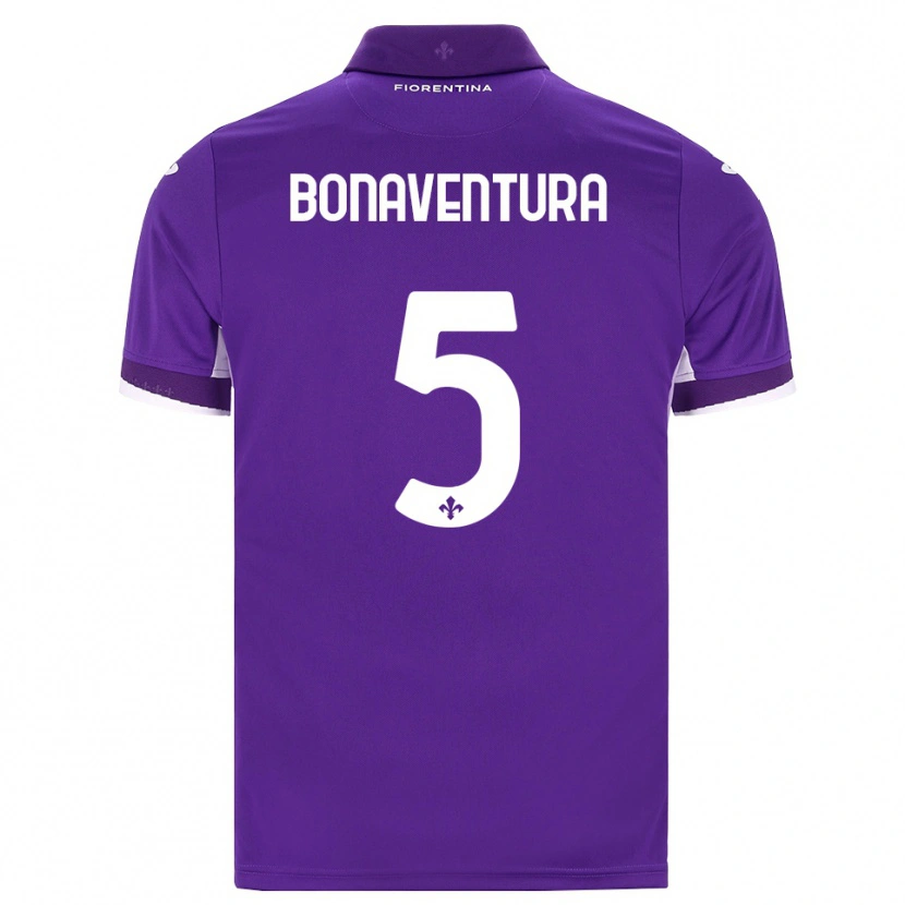 Danxen Hombre Camiseta Giacomo Bonaventura #5 Morado Blanco Rosa 1ª Equipación 2026/27 La Camisa