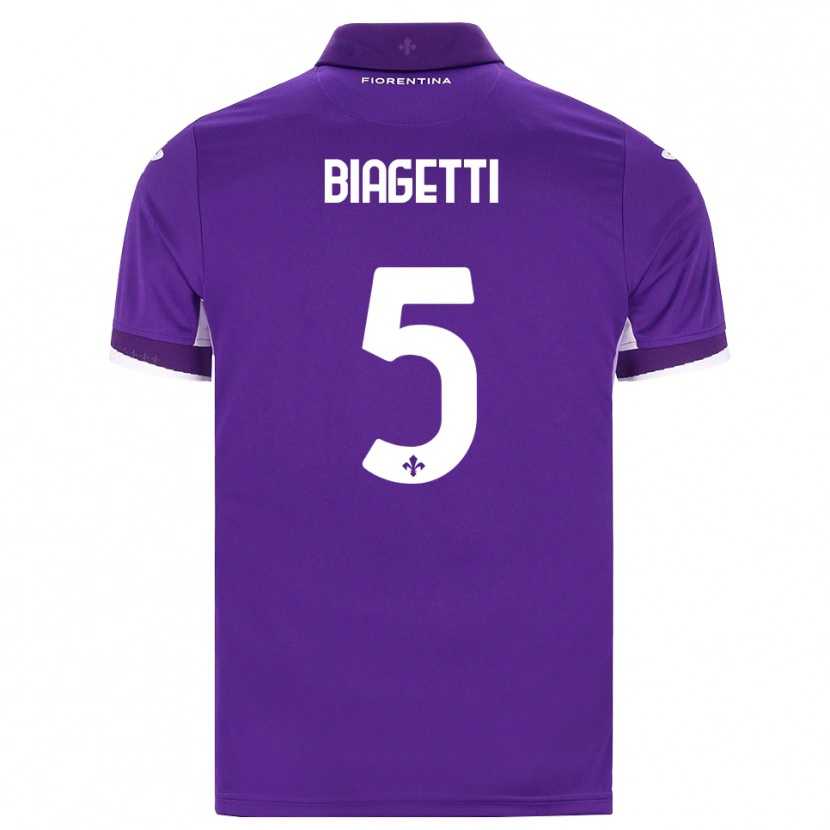 Danxen Hombre Camiseta Christian Biagetti #5 Morado Blanco Rosa 1ª Equipación 2026/27 La Camisa