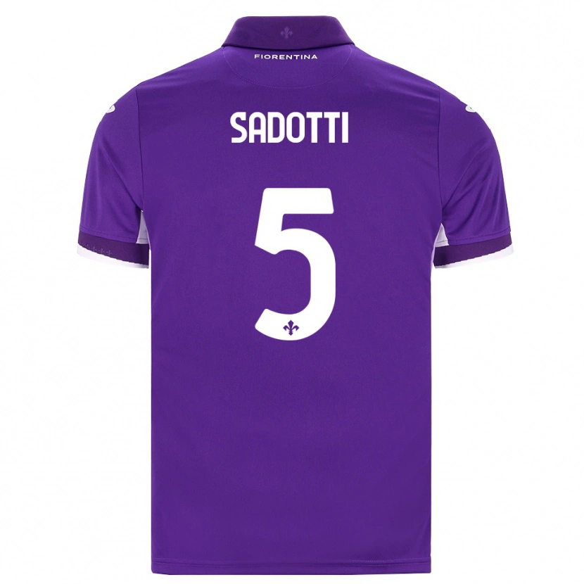 Danxen Hombre Camiseta Edoardo Sadotti #5 Morado Blanco Rosa 1ª Equipación 2026/27 La Camisa