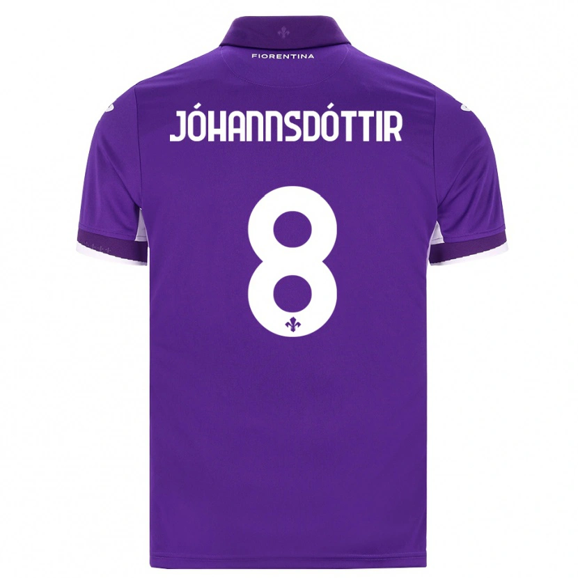 Danxen Hombre Camiseta Alexandra Jóhannsdóttir #8 Morado Blanco Rosa 1ª Equipación 2026/27 La Camisa