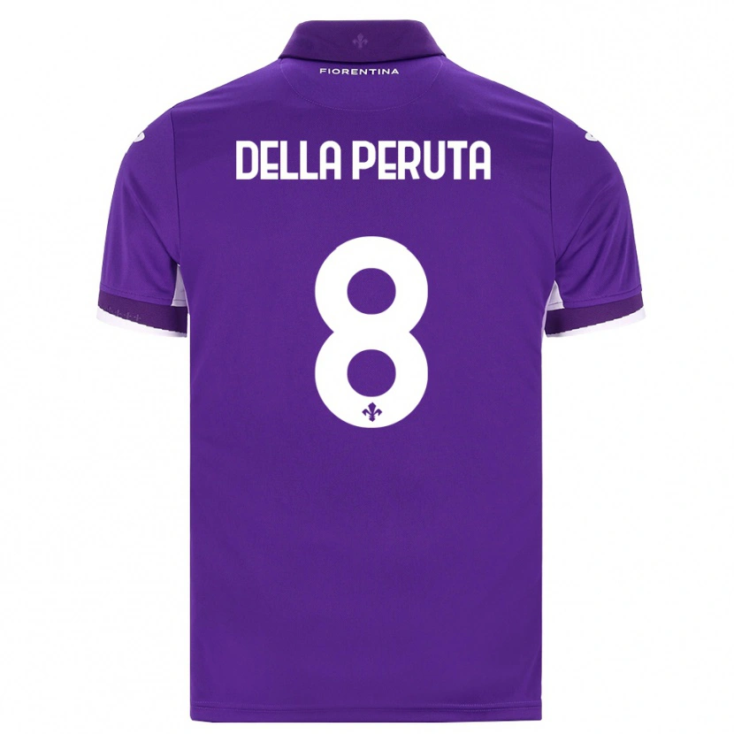 Danxen Hombre Camiseta Victoria Della Peruta #8 Morado Blanco Rosa 1ª Equipación 2026/27 La Camisa