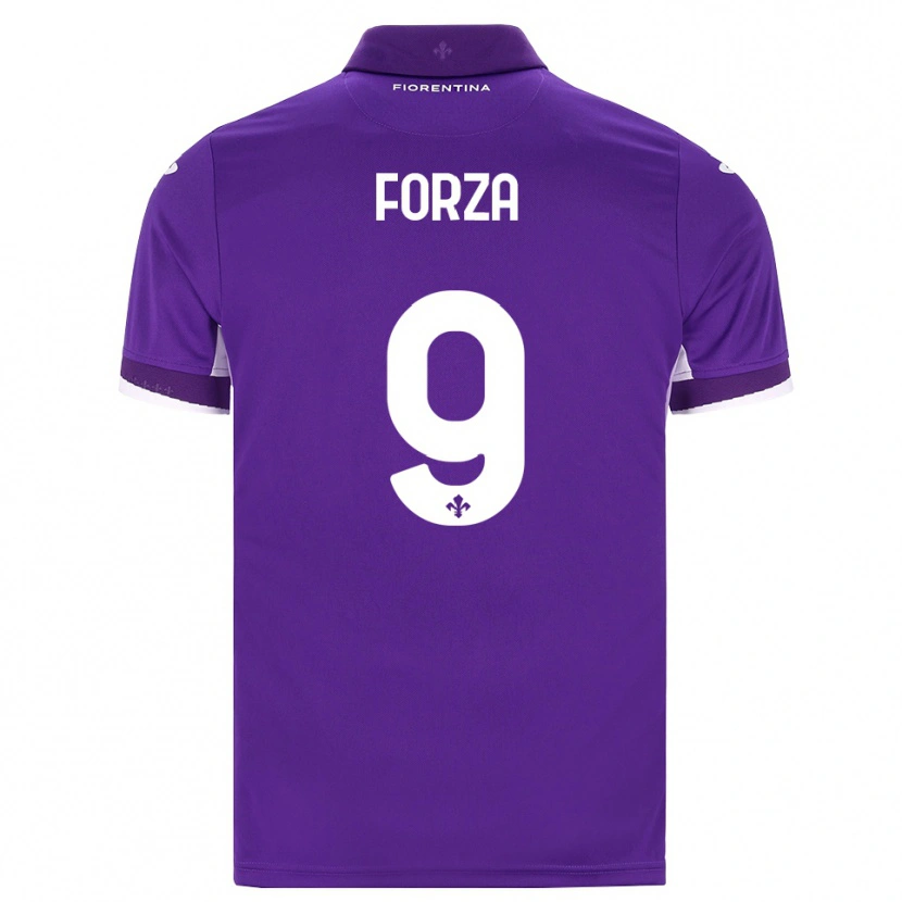 Danxen Hombre Camiseta Francesco Forza #9 Morado Blanco Rosa 1ª Equipación 2026/27 La Camisa