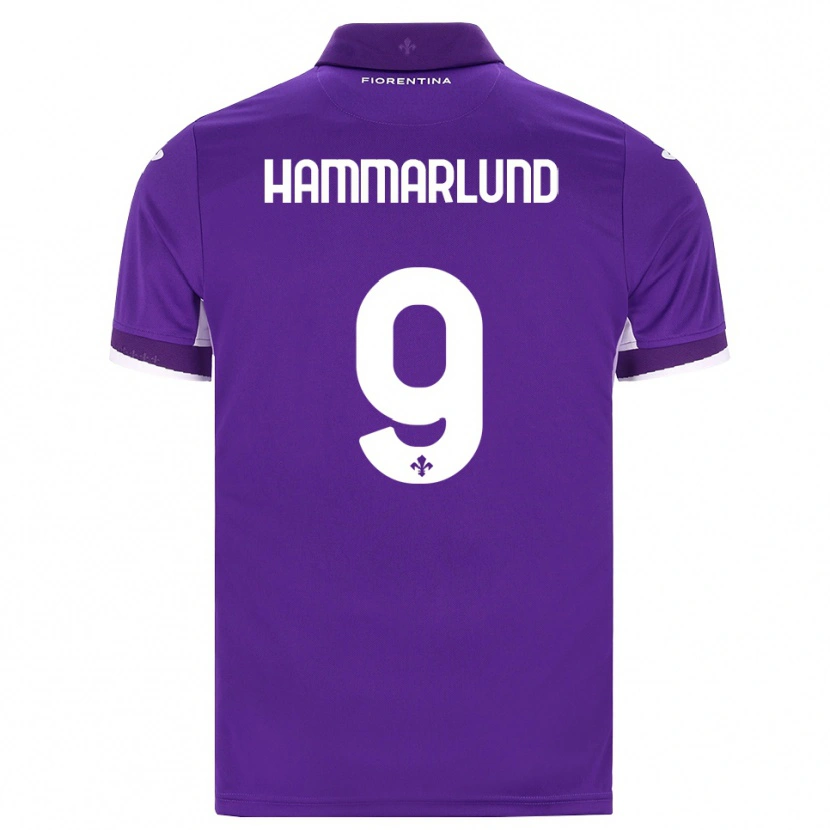 Danxen Hombre Camiseta Pauline Hammarlund #9 Morado Blanco Rosa 1ª Equipación 2026/27 La Camisa
