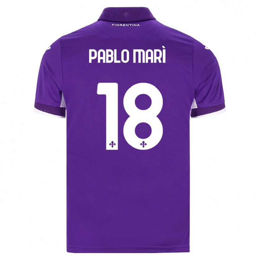Danxen Hombre Camiseta Pablo Marí #18 Morado Blanco Rosa 1ª Equipación 2026/27 La Camisa