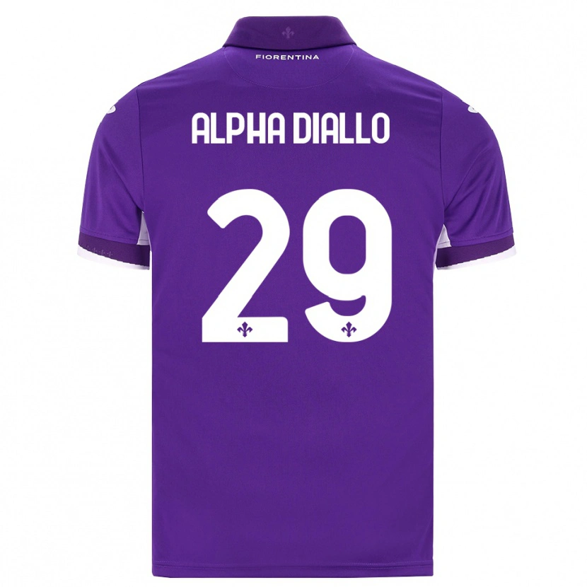 Danxen Hombre Camiseta Alpha Diallo #29 Morado Blanco Rosa 1ª Equipación 2026/27 La Camisa