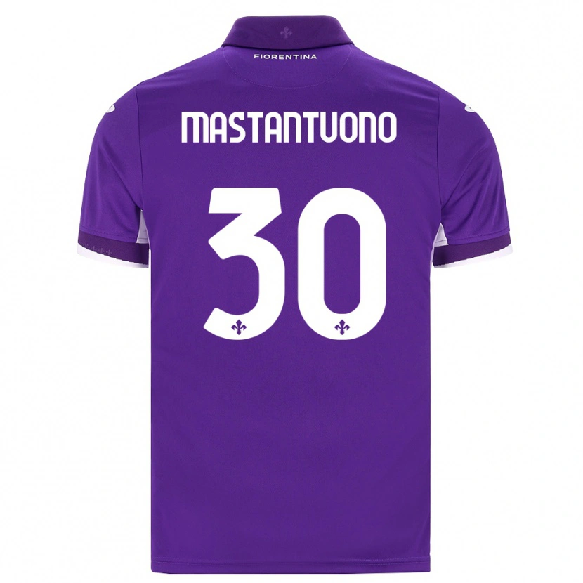 Danxen Hombre Camiseta Franco Mastantuono #30 Morado Blanco Rosa 1ª Equipación 2026/27 La Camisa