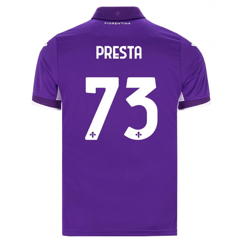 Danxen Hombre Camiseta Francesco Presta #73 Morado Blanco Rosa 1ª Equipación 2026/27 La Camisa
