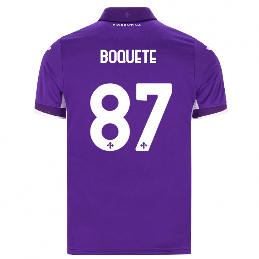 Danxen Hombre Camiseta Veronica Boquete #87 Morado Blanco Rosa 1ª Equipación 2026/27 La Camisa