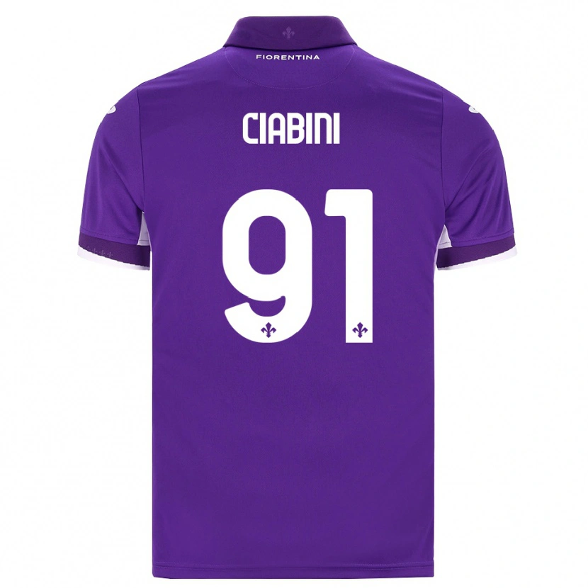 Danxen Hombre Camiseta Giulia Ciabini #91 Morado Blanco Rosa 1ª Equipación 2026/27 La Camisa