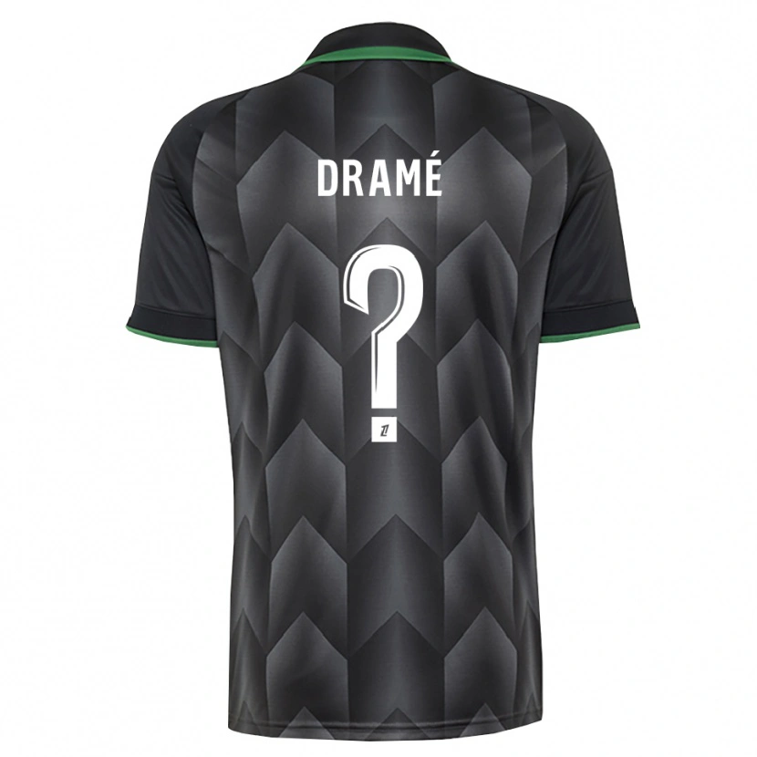 Danxen Hombre Camiseta Issa Dramé #0 Verde Blanco Negro 2ª Equipación 2026/27 La Camisa