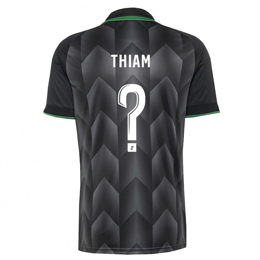 Danxen Hombre Camiseta Mamadou Thiam #0 Verde Blanco Negro 2ª Equipación 2026/27 La Camisa