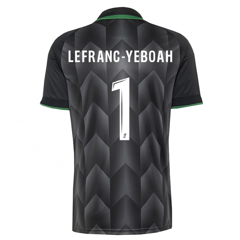 Danxen Hombre Camiseta Daïvy Lefranc-Yeboah #1 Verde Blanco Negro 2ª Equipación 2026/27 La Camisa
