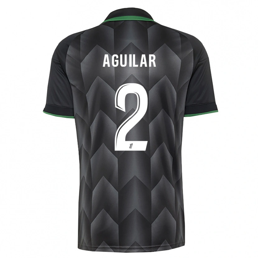 Danxen Hombre Camiseta Ruben Aguilar #2 Verde Blanco Negro 2ª Equipación 2026/27 La Camisa