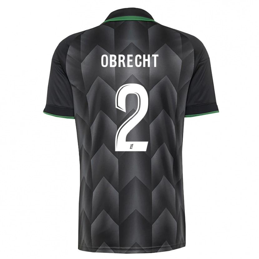 Danxen Hombre Camiseta Laura Obrecht #2 Verde Blanco Negro 2ª Equipación 2026/27 La Camisa