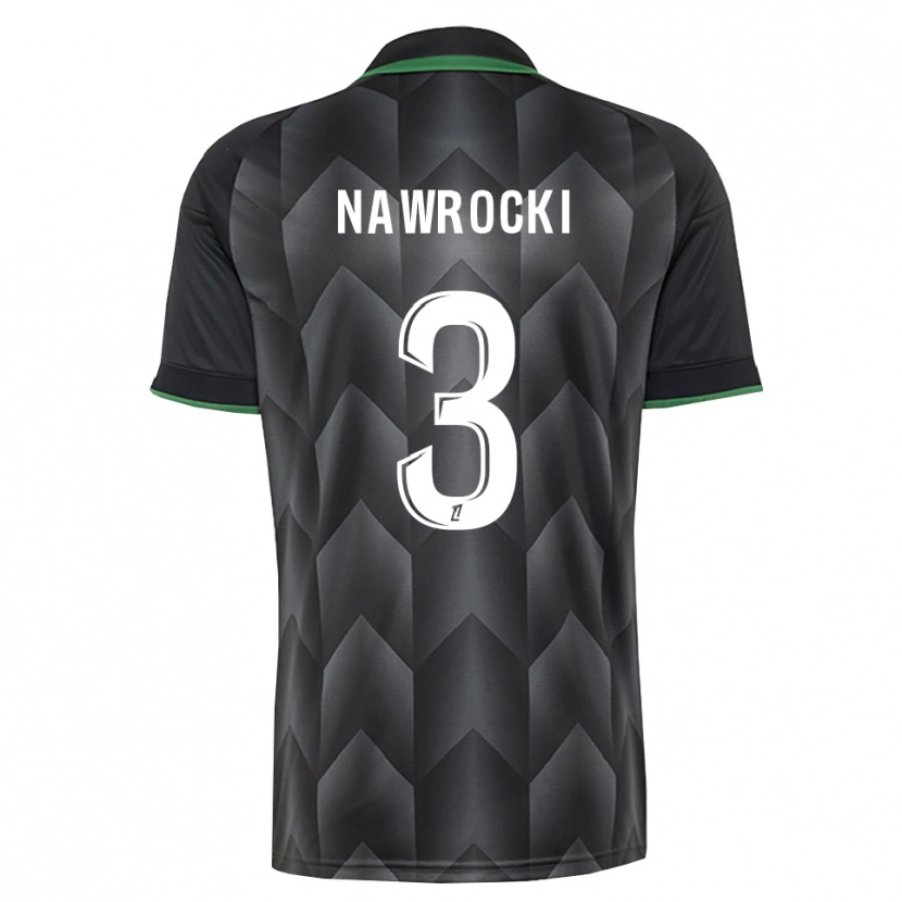 Danxen Hombre Camiseta Maik Nawrocki #3 Verde Blanco Negro 2ª Equipación 2026/27 La Camisa