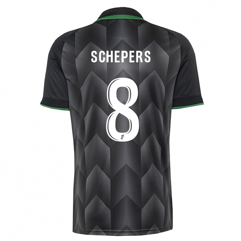 Danxen Hombre Camiseta Marie Schepers #8 Verde Blanco Negro 2ª Equipación 2026/27 La Camisa