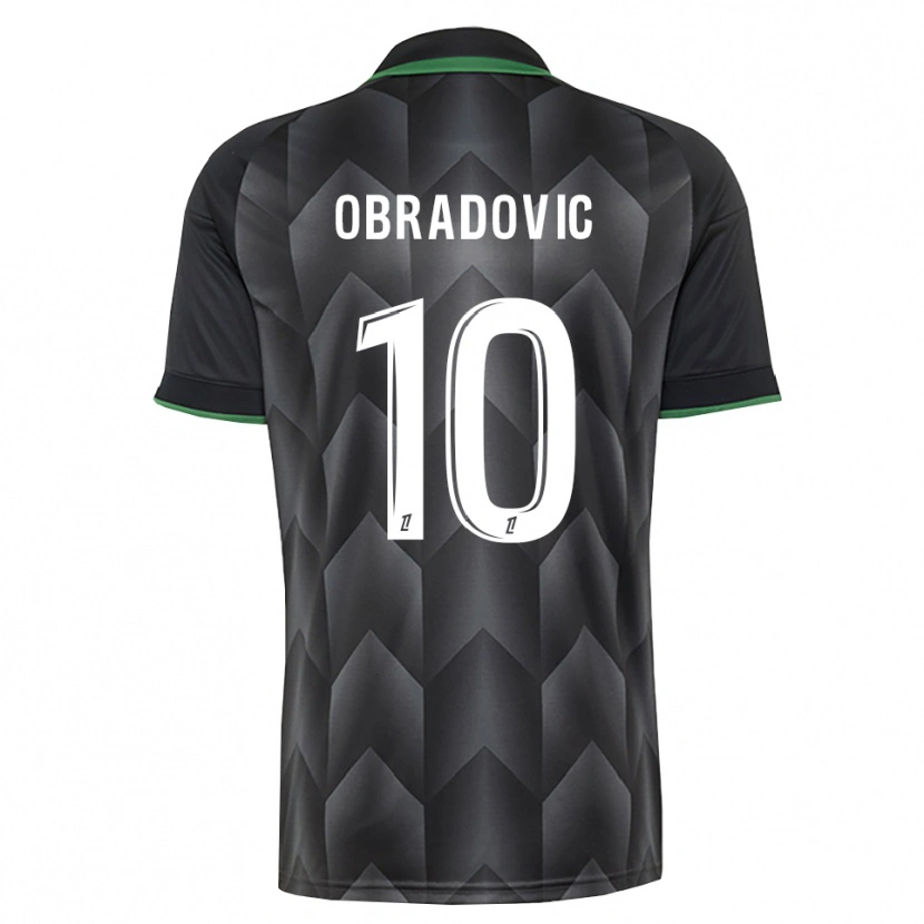 Danxen Hombre Camiseta Ognjen Obradovic #10 Verde Blanco Negro 2ª Equipación 2026/27 La Camisa