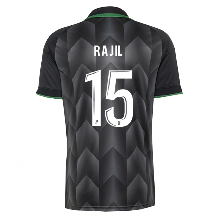Danxen Hombre Camiseta Jibril Rajil #15 Verde Blanco Negro 2ª Equipación 2026/27 La Camisa
