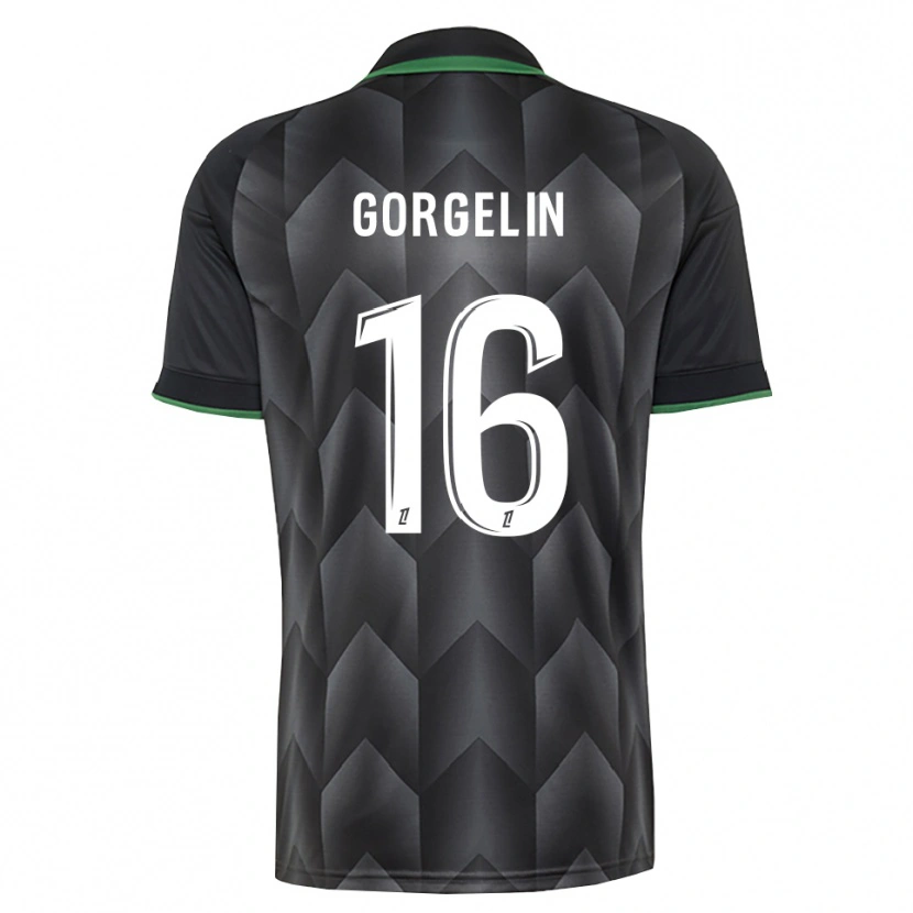 Danxen Hombre Camiseta Mathieu Gorgelin #16 Verde Blanco Negro 2ª Equipación 2026/27 La Camisa