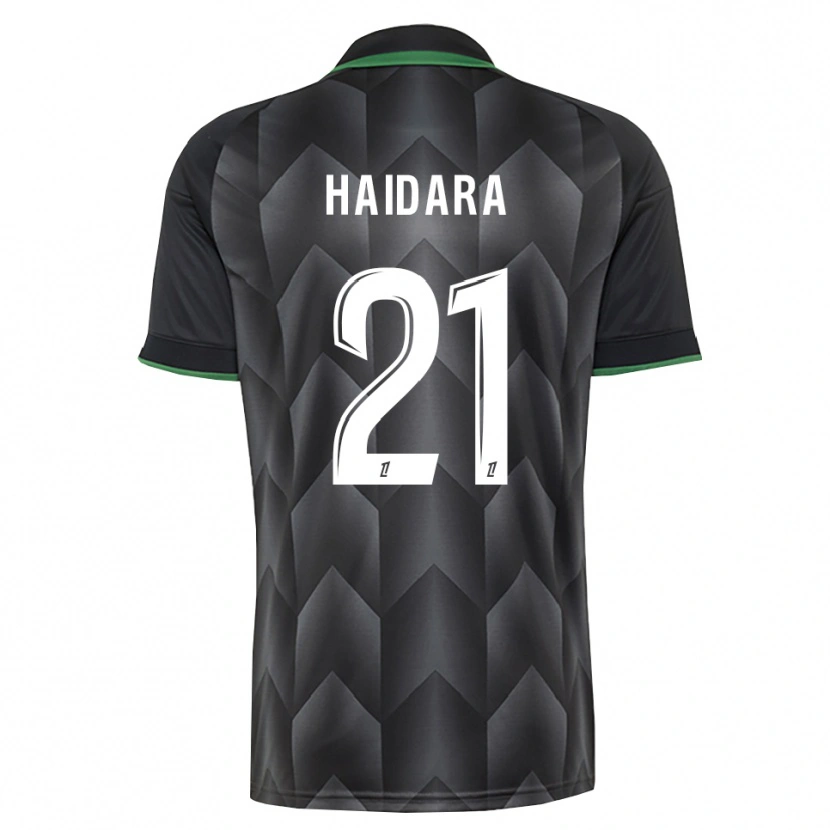 Danxen Hombre Camiseta Amadou Haidara #21 Verde Blanco Negro 2ª Equipación 2026/27 La Camisa