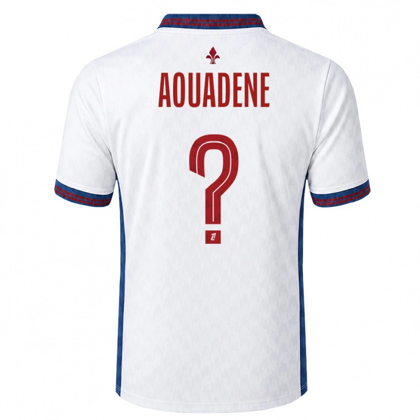 Danxen Hombre Camiseta Aksel Aouadene #0 Rojo Blanco Azul 2ª Equipación 2026/27 La Camisa