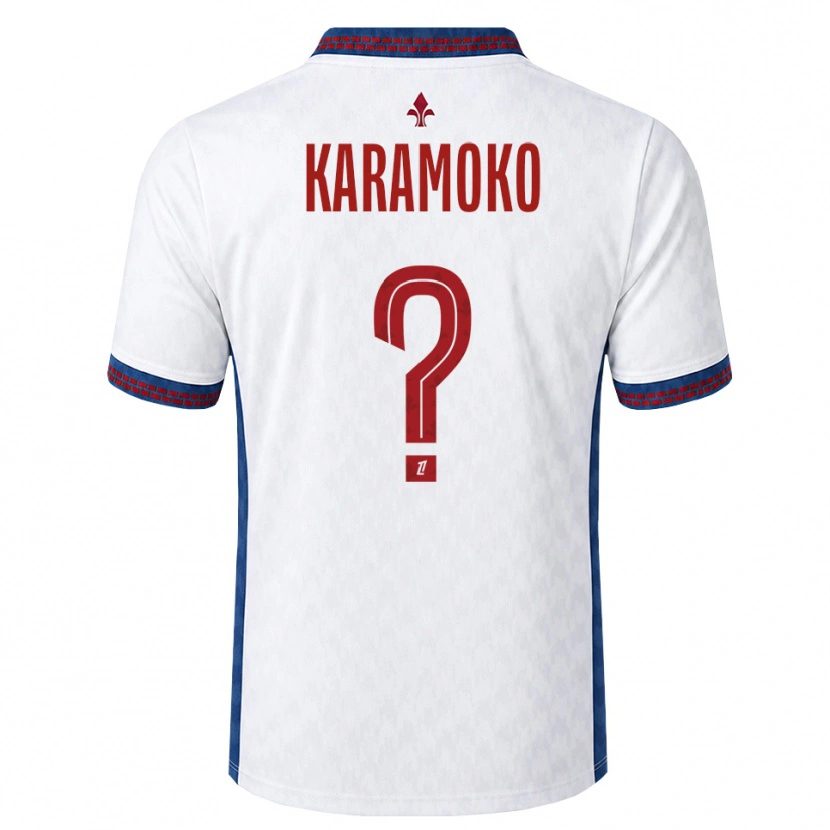 Danxen Hombre Camiseta Ibrahim Karamoko #0 Rojo Blanco Azul 2ª Equipación 2026/27 La Camisa