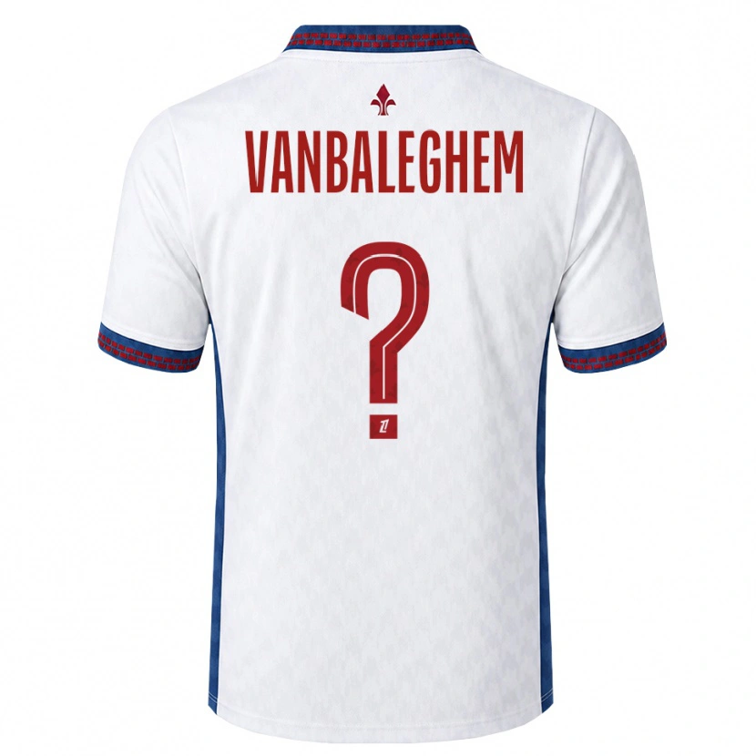 Danxen Hombre Camiseta Valentin Vanbaleghem #0 Rojo Blanco Azul 2ª Equipación 2026/27 La Camisa