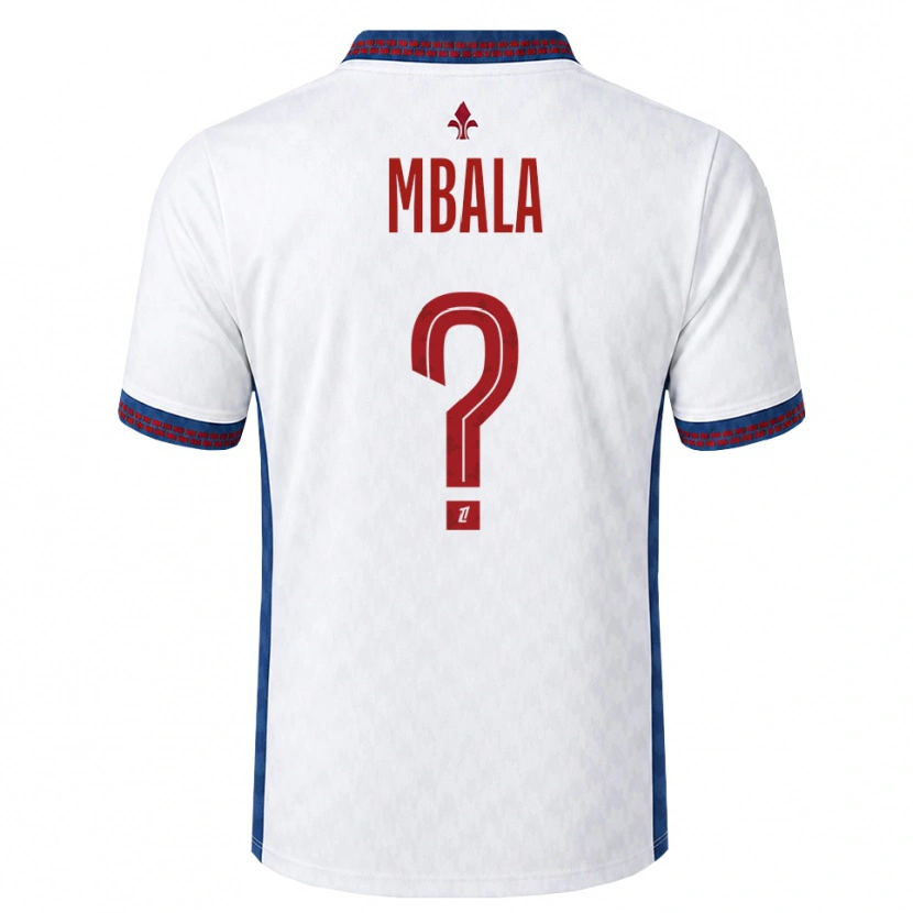 Danxen Hombre Camiseta Olivia Mbala #0 Rojo Blanco Azul 2ª Equipación 2026/27 La Camisa