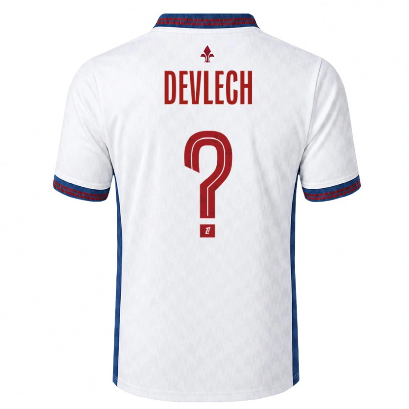 Danxen Hombre Camiseta Gwenaëlle Devleesschauwer #0 Rojo Blanco Azul 2ª Equipación 2026/27 La Camisa