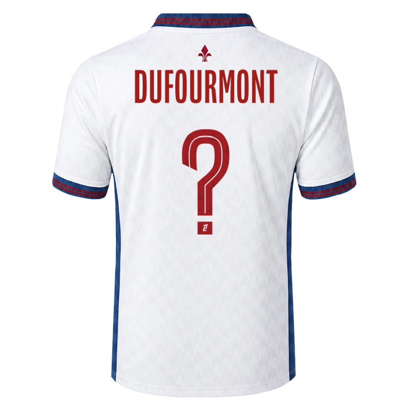 Danxen Hombre Camiseta Eléa Dufourmont #0 Rojo Blanco Azul 2ª Equipación 2026/27 La Camisa