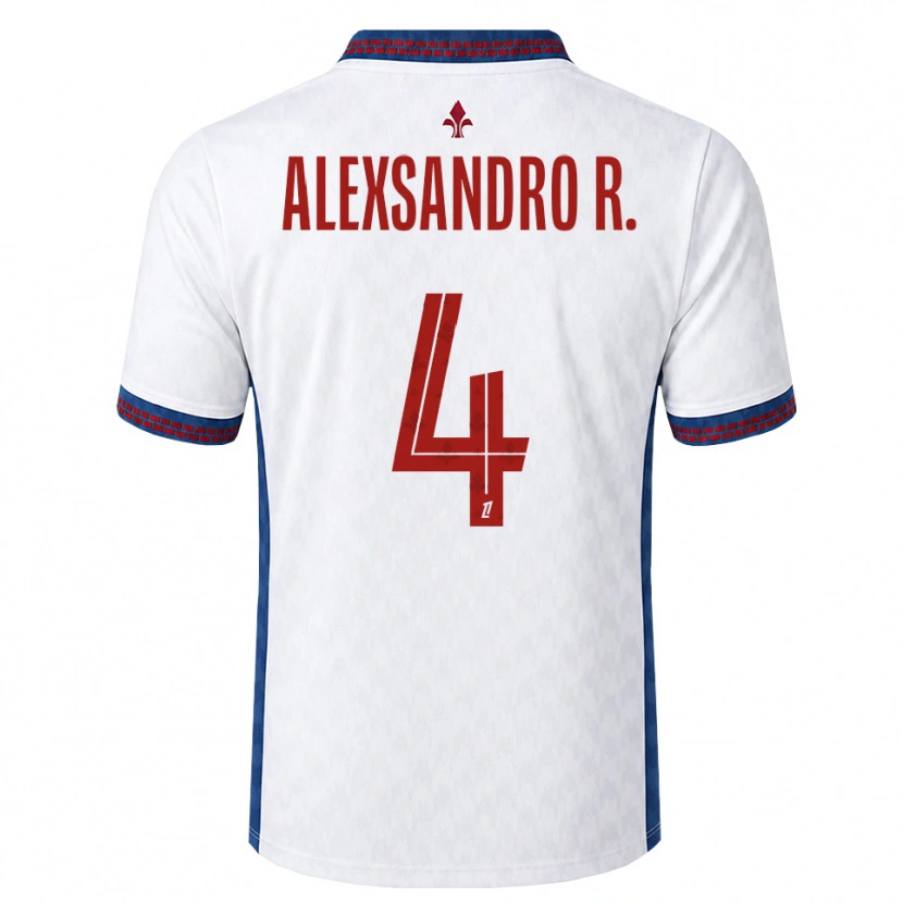 Danxen Hombre Camiseta Alexsandro Victor De Souza Ribeiro #4 Rojo Blanco Azul 2ª Equipación 2026/27 La Camisa