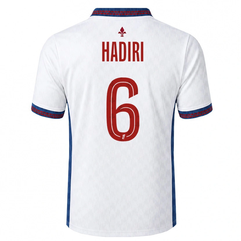 Danxen Hombre Camiseta Elias Hadiri #6 Rojo Blanco Azul 2ª Equipación 2026/27 La Camisa