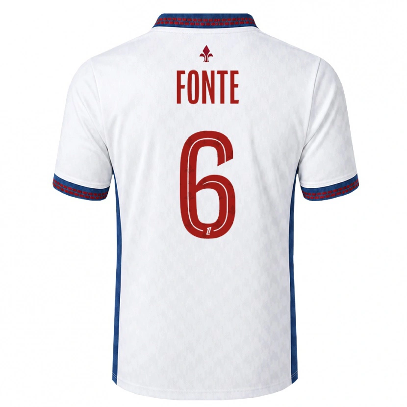Danxen Hombre Camiseta Jose Fonte #6 Rojo Blanco Azul 2ª Equipación 2026/27 La Camisa