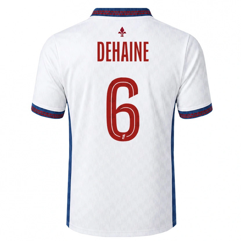 Danxen Hombre Camiseta Axel Dehaine #6 Rojo Blanco Azul 2ª Equipación 2026/27 La Camisa