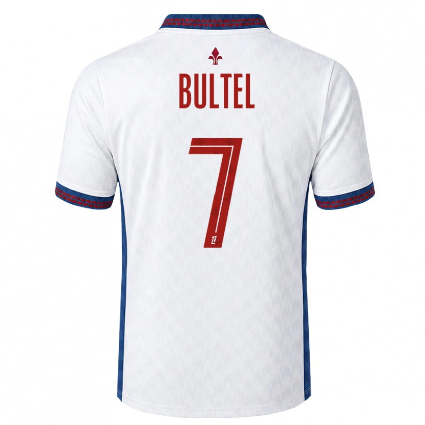 Danxen Hombre Camiseta Ludivine Bultel #7 Rojo Blanco Azul 2ª Equipación 2026/27 La Camisa