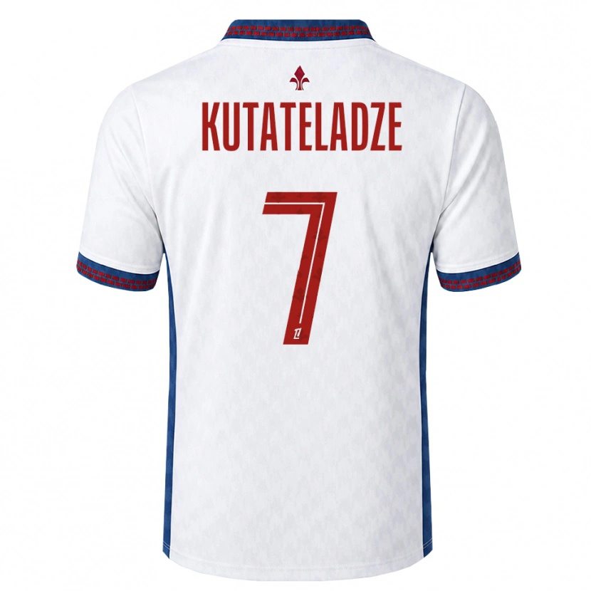 Danxen Hombre Camiseta Alexandre Kutateladze #7 Rojo Blanco Azul 2ª Equipación 2026/27 La Camisa