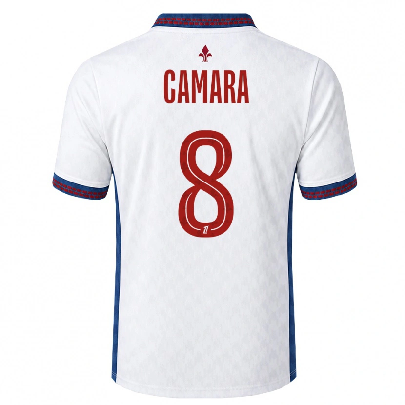 Danxen Hombre Camiseta Ismaël Camara #8 Rojo Blanco Azul 2ª Equipación 2026/27 La Camisa