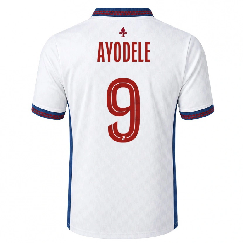 Danxen Hombre Camiseta Adeshina Ayodele #9 Rojo Blanco Azul 2ª Equipación 2026/27 La Camisa