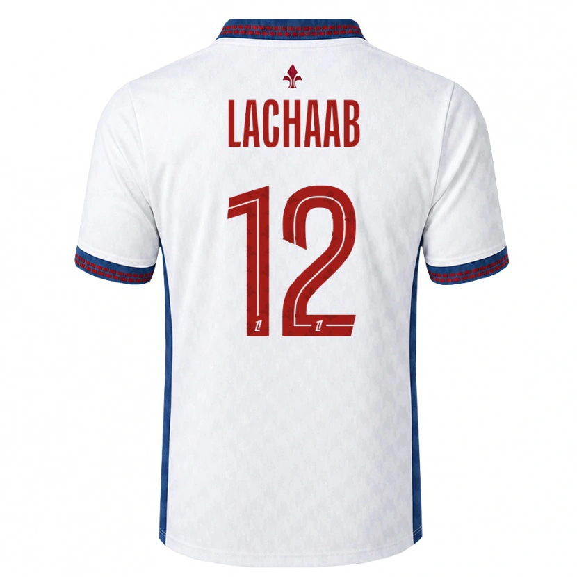 Danxen Hombre Camiseta Younes Lachaab #12 Rojo Blanco Azul 2ª Equipación 2026/27 La Camisa
